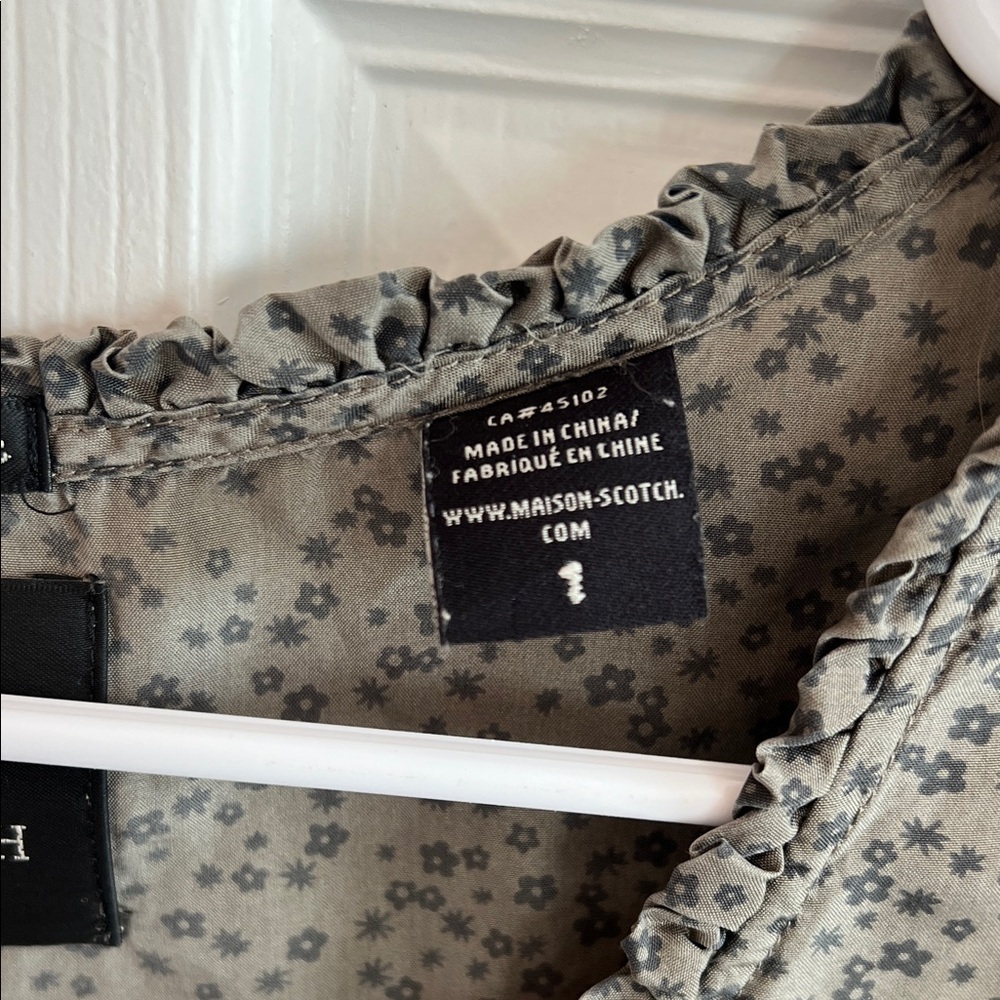 Maison Scotch Olive Printed Blouse - Picture 3 of 5